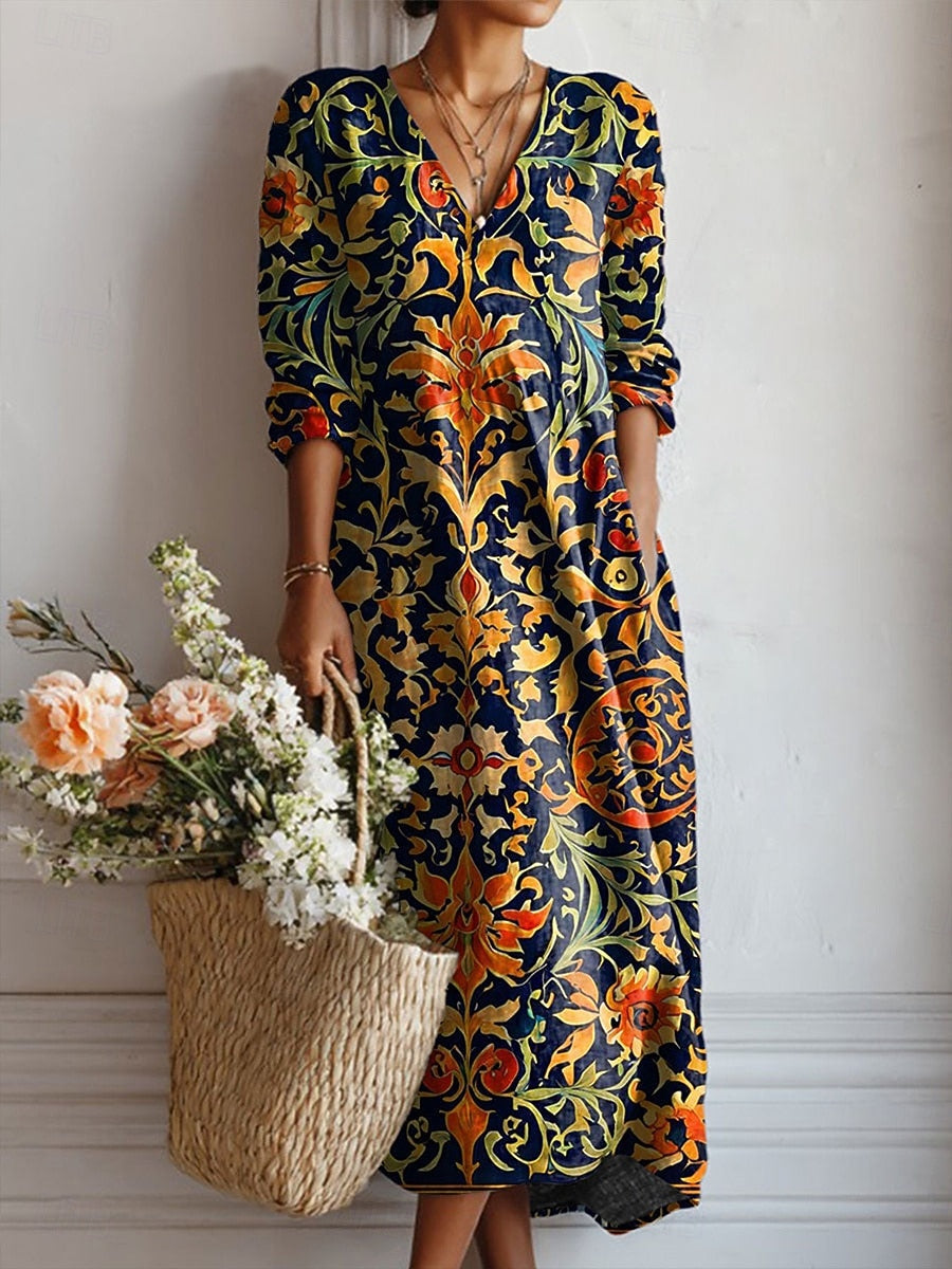 Women’s Everyday Comfort Dress – Relaxed Fit Casual Easy Wear Style