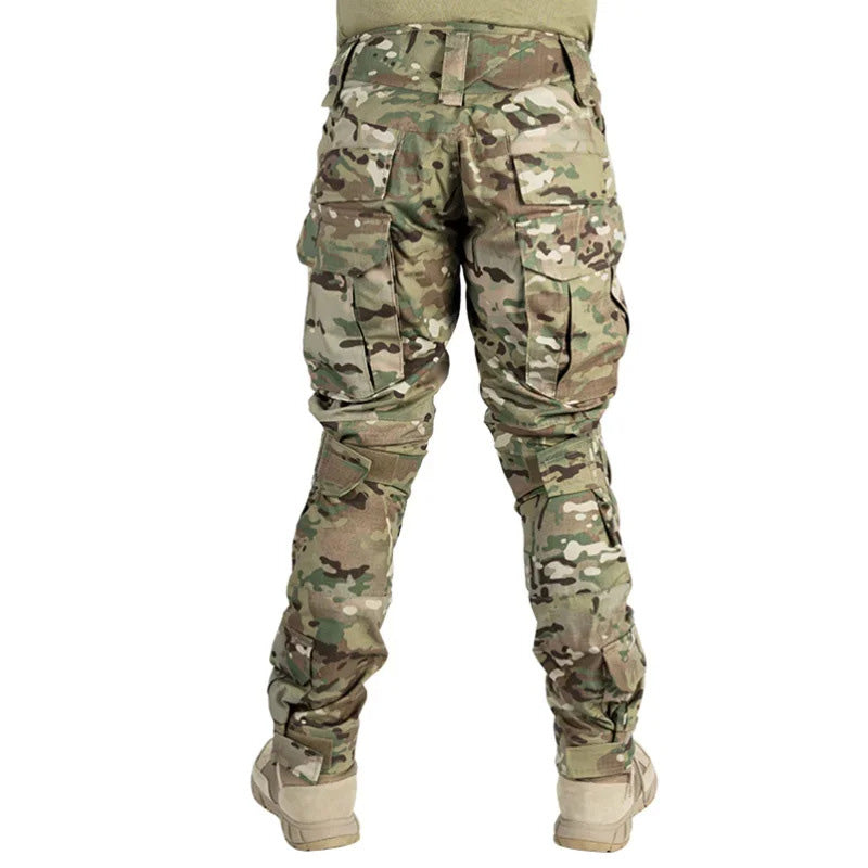 Men’s Multicam Tactical Combat Pants With Knee Pads – Durable Cargo Trousers