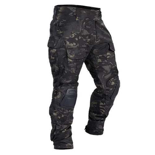Men’s Multicam Tactical Combat Pants With Knee Pads – Durable Cargo Trousers