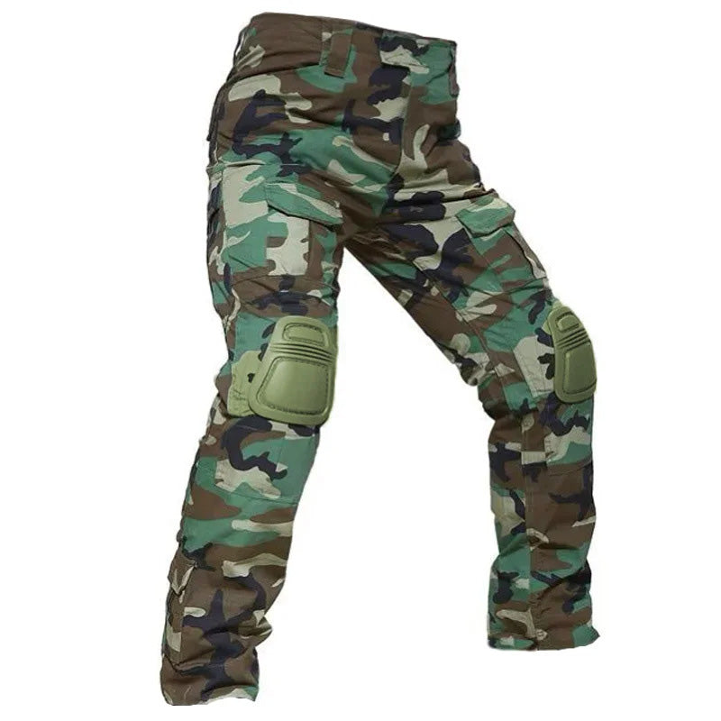 Men’s Multicam Tactical Combat Pants With Knee Pads – Durable Cargo Trousers