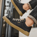Men’s White Lace-Up Leather Sneakers – Classic Casual Comfort Shoes