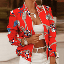 Women's Vintage Zip-Up Jacket – Casual Stand Collar Retro Jacket